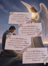 4 Bible Verse Mini Scripture Inspirational Christian Gifts Encouragement Cards.