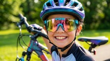 Kids Sunglasses UV400 Protection Age 6-18 Boys Girls MTB Cycling Sports Black