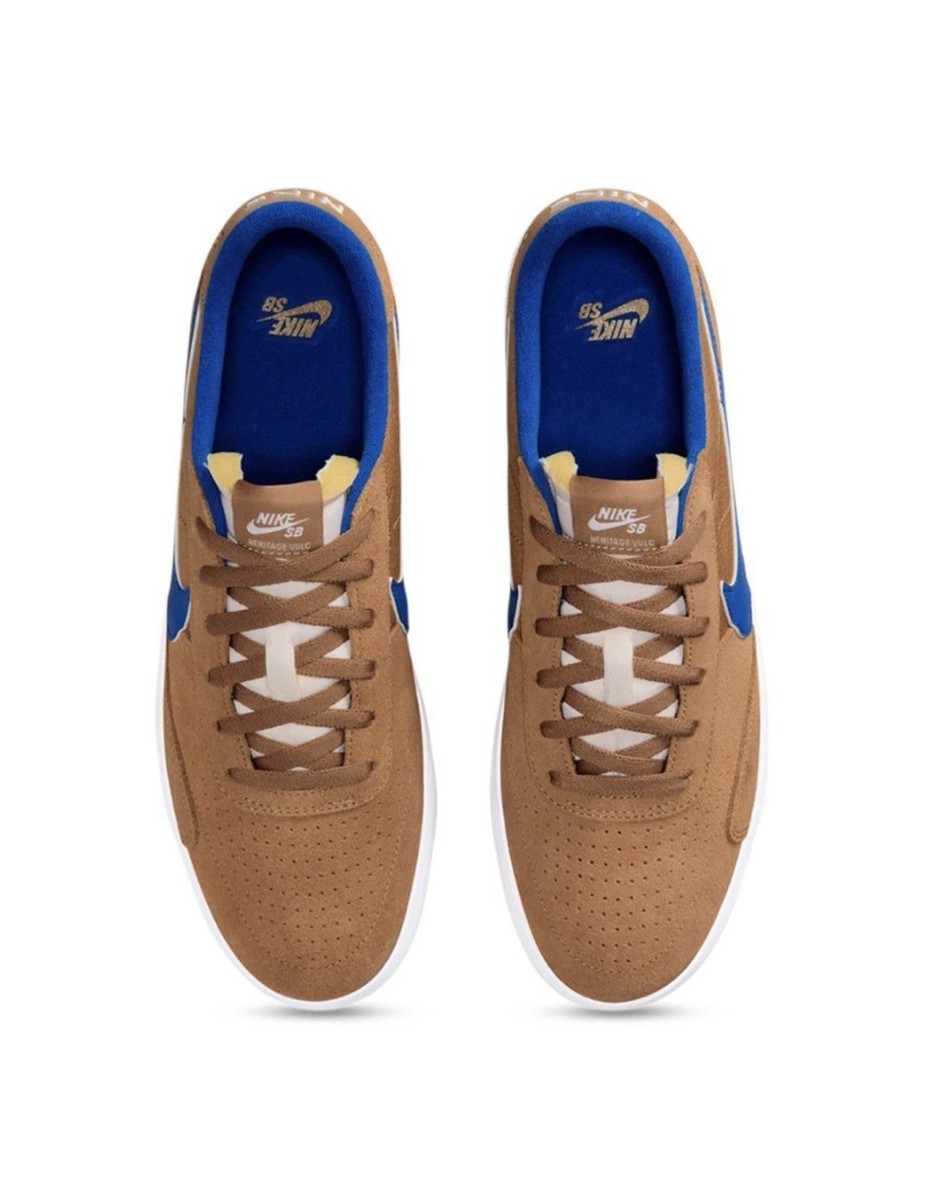 Nike SB Heritage Vulc Wheat Flax White Team Royal Shoes  display picture 3