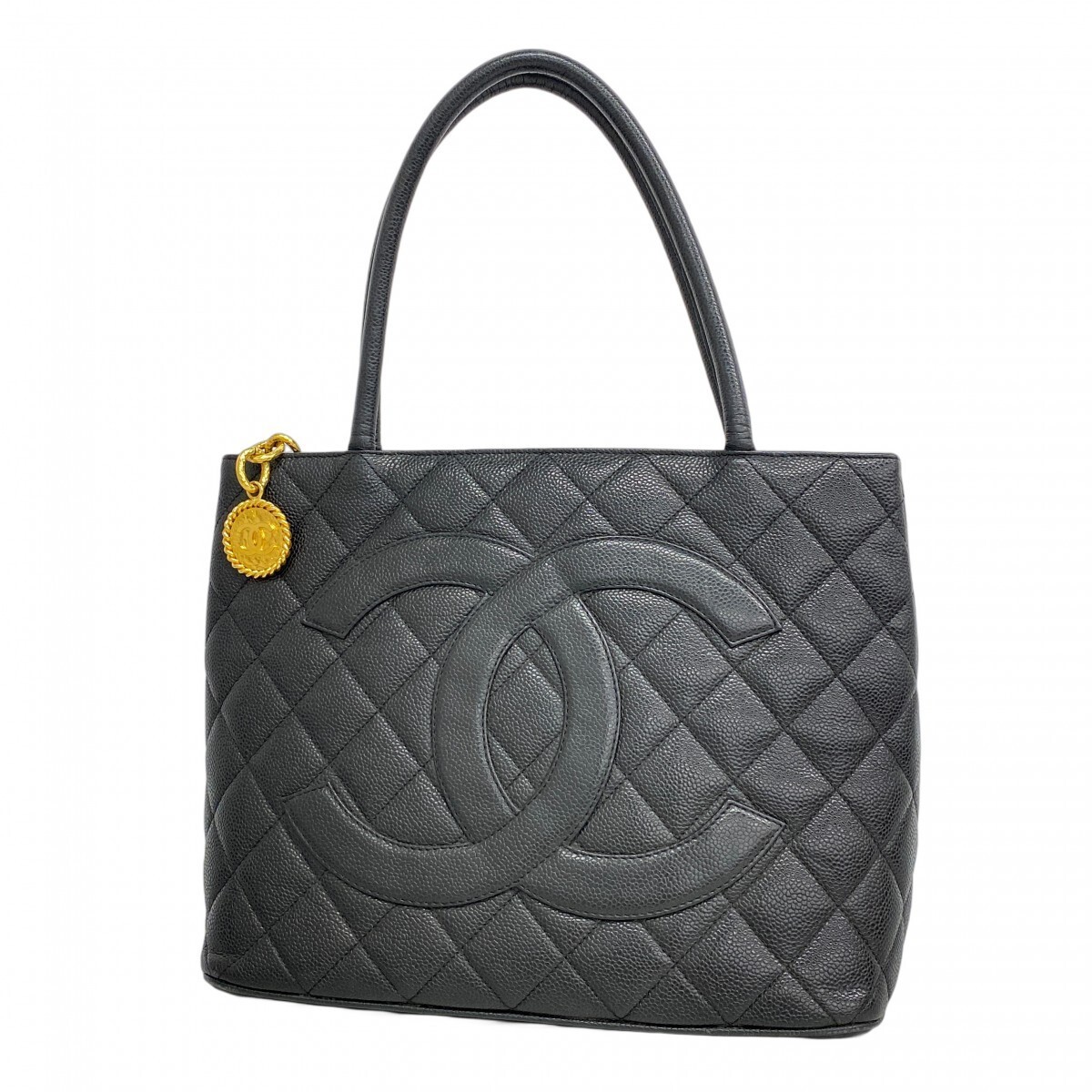 CHANEL Reissue Tote Bag in Black Caviar Leather with Gold Hardware 5ge6638 Used