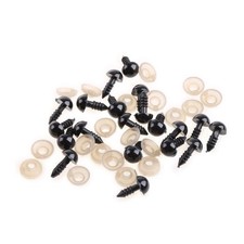 20pcs 6-20mm Black Plastic Safety Eyes For Teddy Bear/Dolls/Toy Animal/Felting
