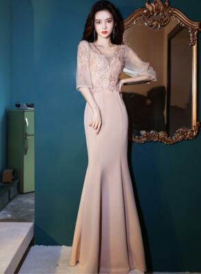 champagne bodycon prom dress Zapakasa Women Sparkly Champagne Mermaid Long Prom Dress with Slit Halter  Neck Beaded Sequins Backless Gala Dress with Keyhole
