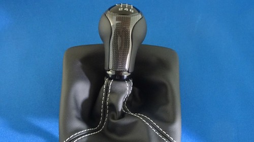 PORSCHE 991 911 R GT 3 6 SPEED CARBON FIBER BLK LEATER STITCHING SHIFT KNOB - Picture 7 of 12
