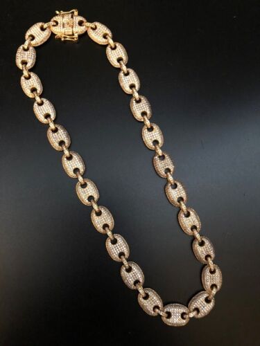 Collana Choker Ghiacciato Diamante Mariner Catena Diamante Mariner 18k Oro Giallo - Foto 2 di 4
