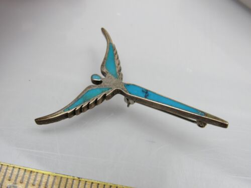 Broche colgante STEVEN LAVAGGI plata esterlina turquesa ángel de la reconciliación - Imagen 3 de 10
