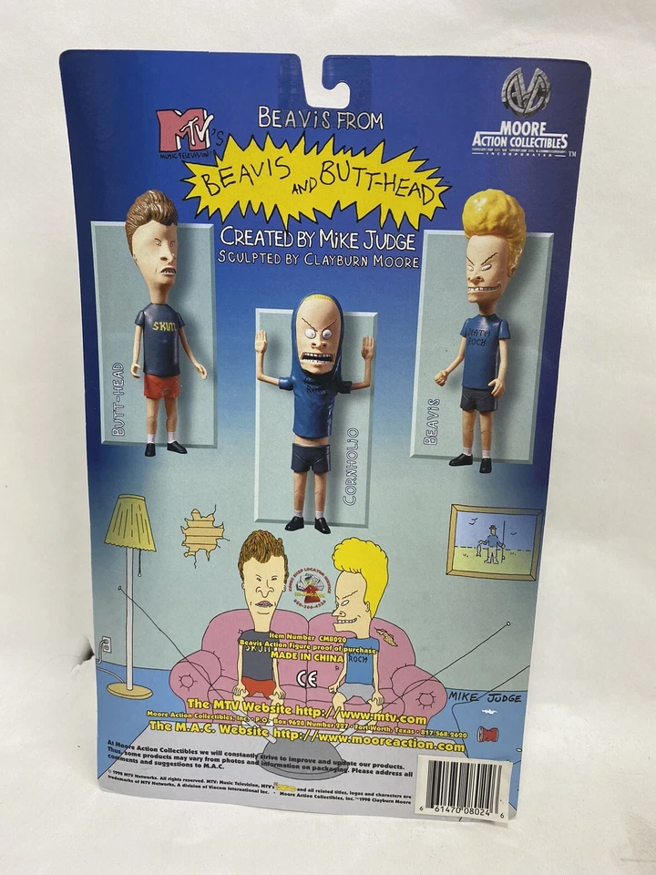 Винтажная экшн-фигурка 1998 Talking Beavis Glow in the Dark радиоактивное издание - Изображение 2 из 2