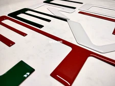 3D MEXICAN FLAG DOMED RAISED TAILGATE LETTER FOR 2019-26 SILVERADO US MADE