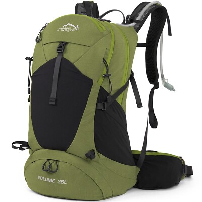 Hiking Backpack,35L Waterproof Hiking Daypack with 3L Water Bladder and Rain ...