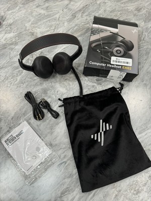 Jiamqishi EH02-P Black AI Noise Cancelling Bluetooth Wireless Headphones