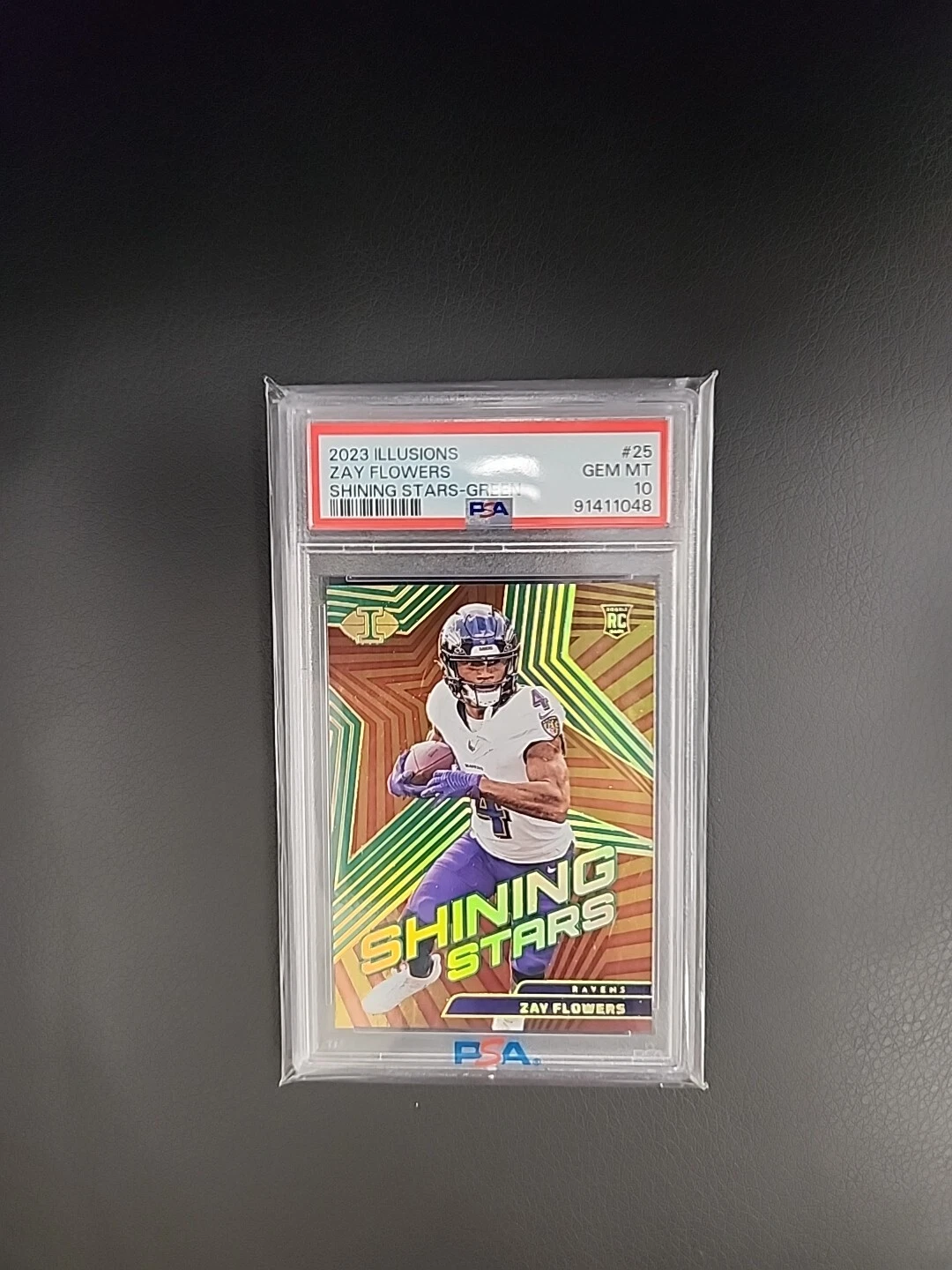 Zay Flowers Panini Illusions Shining Stars #25 Green