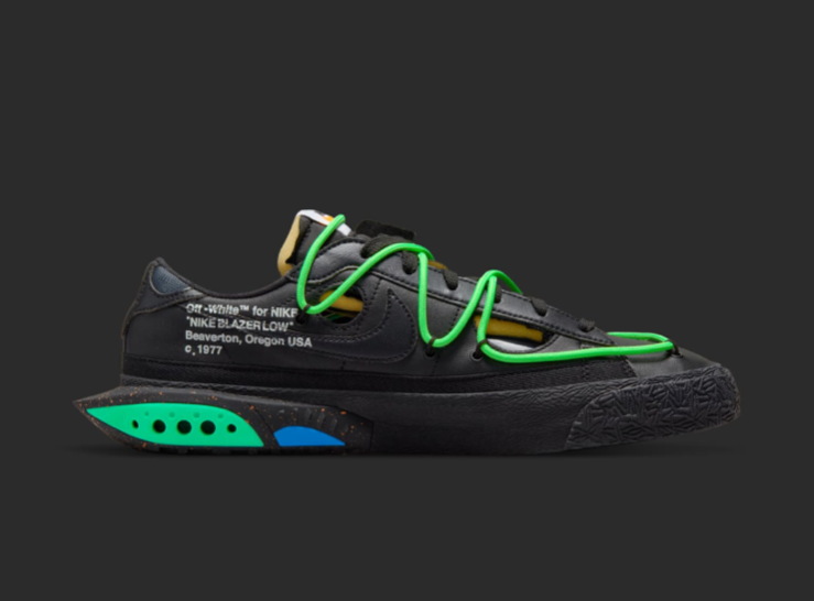 OFF WHITE X NIKE Nike blazer low '77 x off white ""electro green"" EU 42 5 nuovo