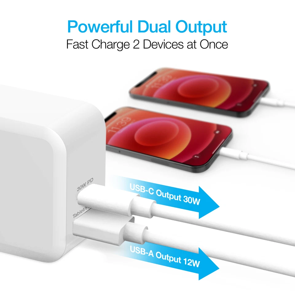 Naztech 30W USB-C PD Dual Output Fast Wall Charger w World Class Safety Features - Image 3 of 4