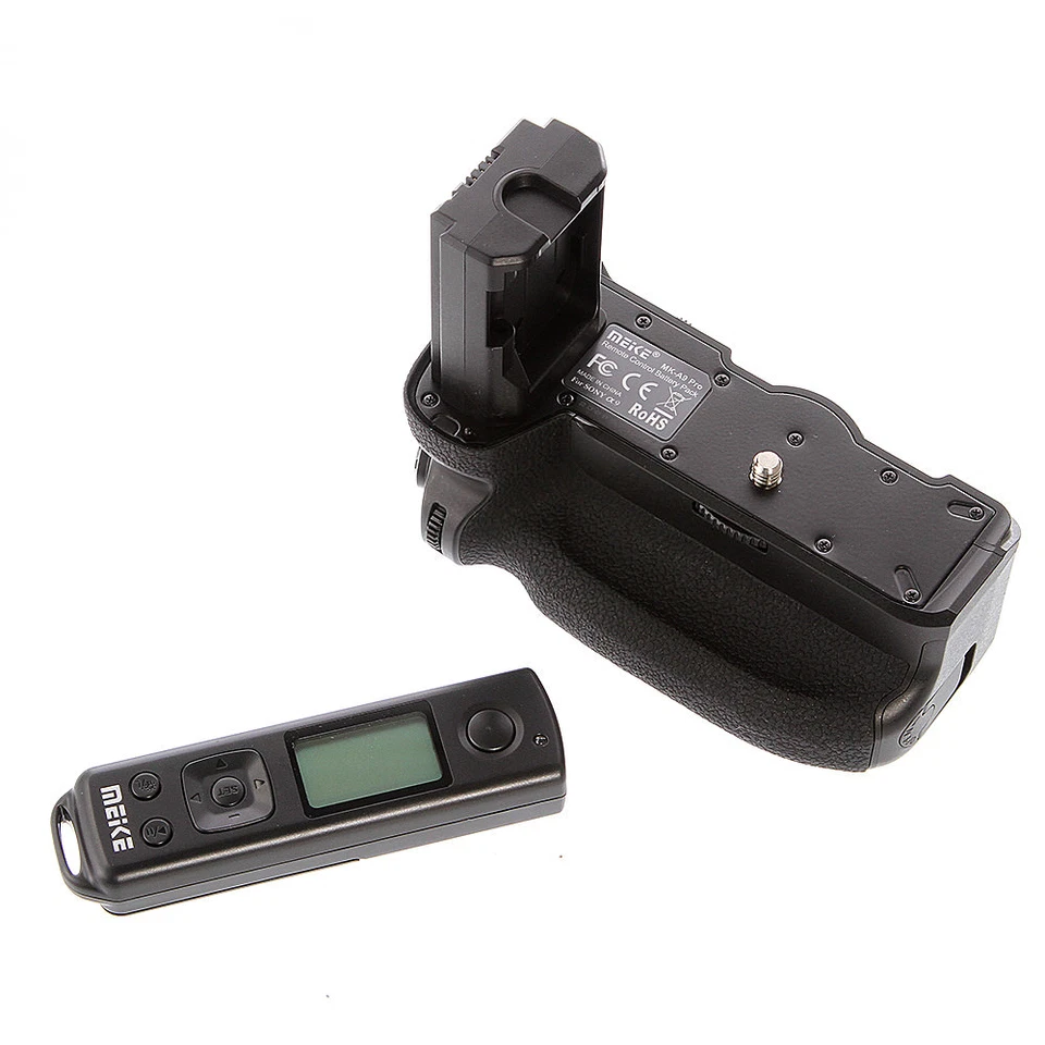 Empuñadura de batería profesional Meike MKA9 para control remoto Sony A9 A7RIII A7R3 2,4G Foto 3 de 4