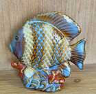 Vintage Hand-Painted Ceramic Tropical Fish Figurine - Dec Ocean Themed Art