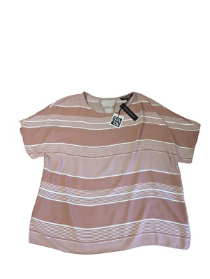 Debenhams The Collection pfirsichfarbenes Kurzarmtop Größe 16 neu mit Etikett