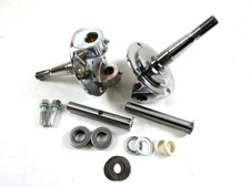 1928-48 Ford Steel Forged Spindles W/ King Pin Set Pair Chrome C20021C