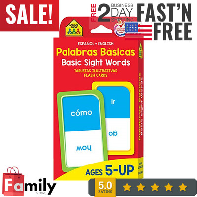 Basic Sight Words Flash Cards Bilingual Spanish English Edition Flashcards Ebay - 