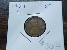 1921-S Lincoln Cent - XF - starting bid 50% off Greysheet List Price