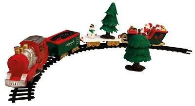 THE CHRISTMAS WORKSHOP Christmas 3 Carriages Xmas Train Set Plays Jingle Bells & Working Headlights