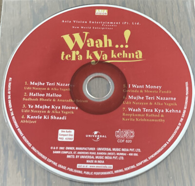 Tera Kya Kehna Bollywood Music CD Hindi [NO CASE]