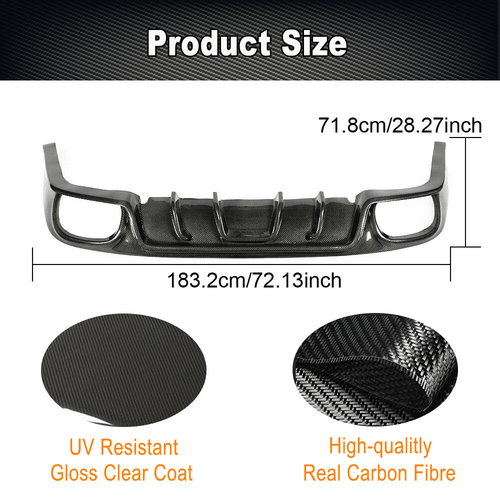For Porsche Panamera 970.1 2010-2014 Real Carbon Fibre Rear Bumper Diffuser Lip - Bild 8 von 12