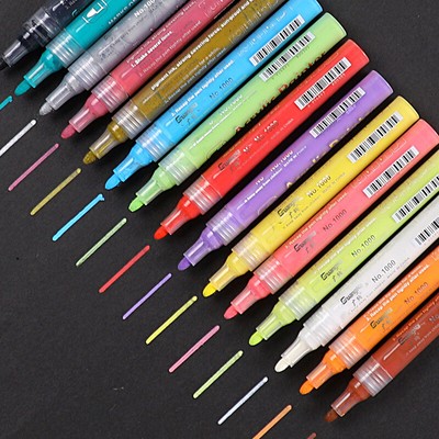 Water-based Single Acrylic Paint Markers Graffiti Ink Marker Pens 18colors