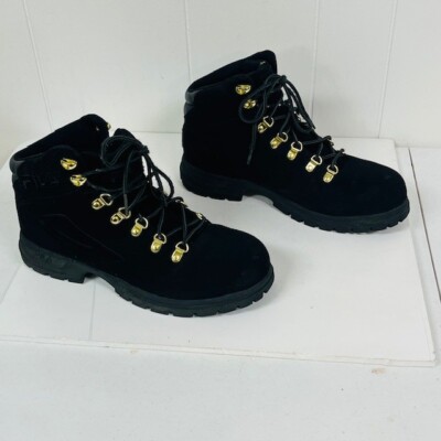 FILA Diviner Boots Toddler Size Black Faux Suede Lace Up