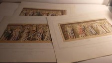 1855.retable autel chapelle Saint Germer  (3 planches.gravure lithographie.Oise)