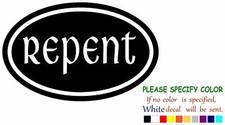 REPENT Vinyl Decal Sticker Car Window Bumper Wall Laptop 12"