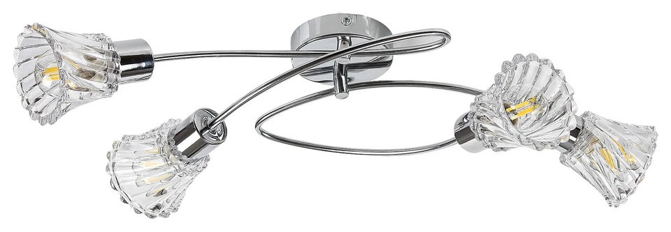 Rabalux 5302 Deckenleuchte 4 Spots Hestia, E14, silber, Klassisch, 64cm - Bild 1 von 4