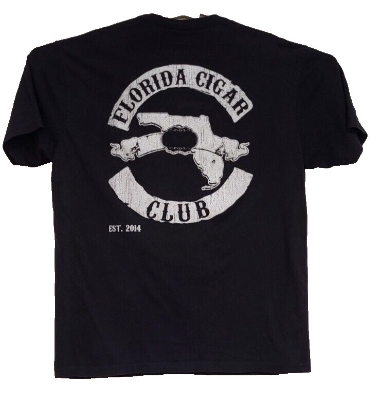 Cigar T-Shirt Florida Cigar Club Size XL Mens Short Sleeve