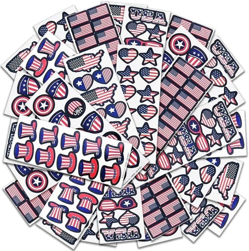 Durable Self-Adhesive Patriotic Stickers - Perfect for Scrapbooking & Classrooms - Picture 3 of 9