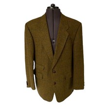 Carl Gross CREATION Blazer Jacket Green Tweed Window Pane Men's EU52 UK42