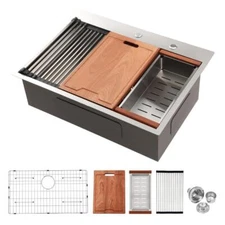 New Practical 30 Drop Kitchen Sink - 30 inch Kitchen Sink Drop-in Topmount