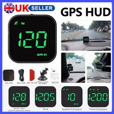 Car HUD Digital GPS Speedometer Head Up Display MPH Overspeed Alarm UK Universal