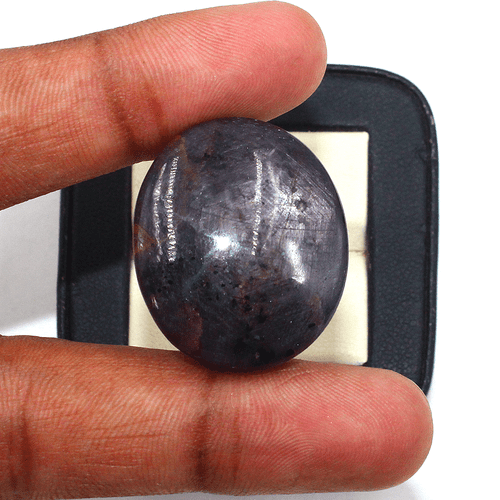 113 Cts Natural Star Ruby Top Quality 30.4mmx25.8mm Huge Oval Cabochon Gemstone - Picture 2 of 18