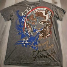 Rare Vintage NWOT Humanity Embellished Freedom Rosa Parks Gray T-Shirt Mens LG 