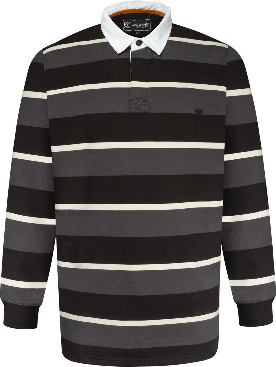 Long sleeve top striped polo shirts
