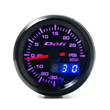 2" 52mm Digital & Pointer 7 Color LED Car Turbo Boost Gauge Psi Pressure Gauge