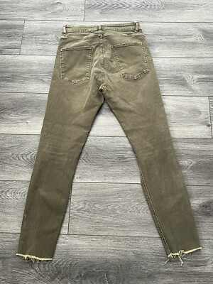 zara olive jeans