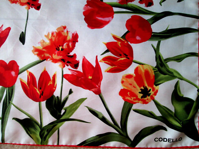 Superbe foulard GALIMBERTI soie TBEG vintage scarf 85 x 87 cm
