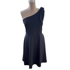Banana Republic Knot One Shoulder Dress Party Cocktail Little Black Dress LBD 12
