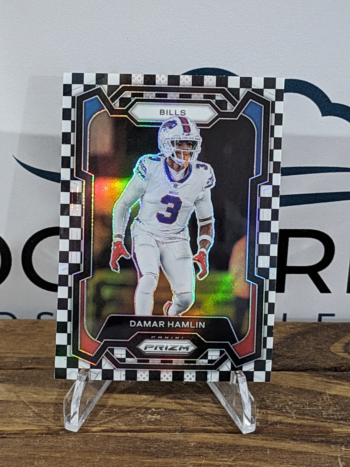 Damar Hamlin 2023 Prizm #27 Black White Checker Prizm SP SSP Buffalo Bills