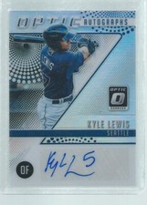 KYLE LEWIS 2018 DONRUSS OPTIC SILVER PRIZM HOLO AUTO REFRACTOR PROSPECT