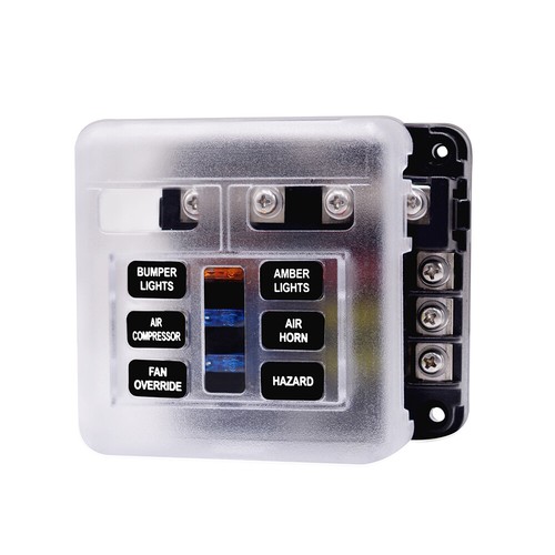 6-Way Car Insurance Box Block Holder+LED Indicator for 12V 24V Car Marine USA - Picture 7 of 11