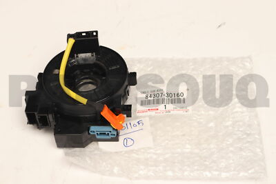 8430730160 Genuine Toyota CABLE SUB-ASSY, SPIRAL W/SENSOR 84307