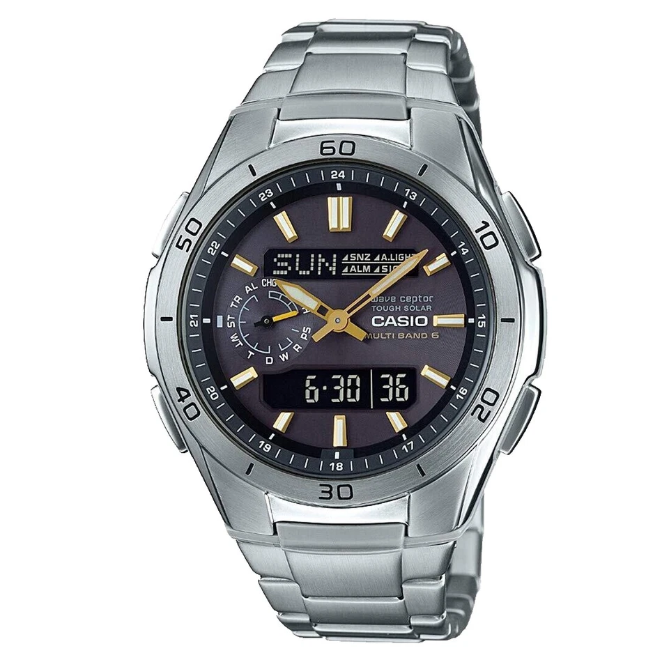 Casio Wave Ceptor Stainless Steel Wristwatches