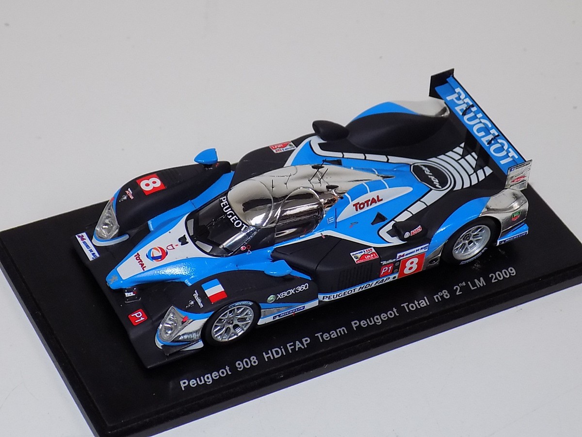 ミニカー Spark Peugeot 908 HDi FAP 2010 LM 1/43 1/43 Spark Peugeot 908 HDI FAP Car #8 2nd in 2009 24 H of Le Mans