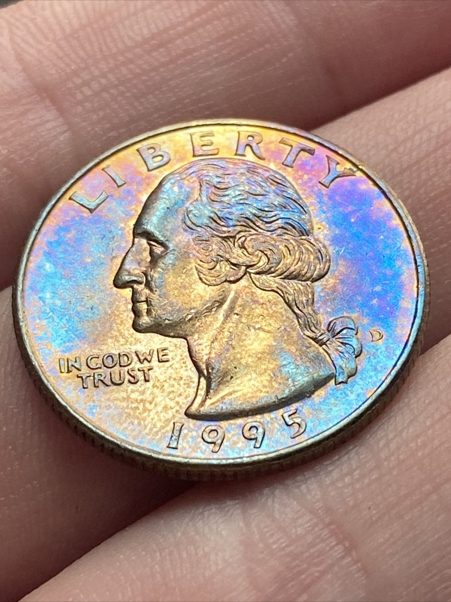 1995 D Washington Quarter Actual Coin Stunning Phenomenal