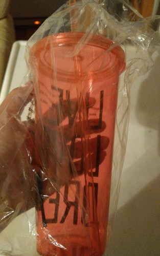 AEROPOSTALE REUSABLE TUMBLER GLASS W/LID AND STRAW - Picture 3 of 4